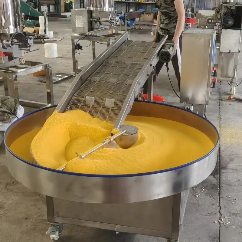 Custom Made Automatic Electric Bread Crumb Coating Machine with Independent Speed for Large-Scale Frozen Snack