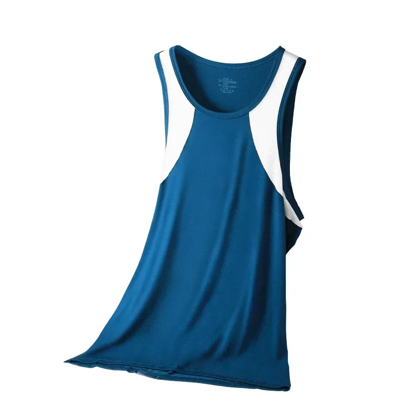 

5PCS A comfortable and breathable vest man, a halter top, hurdling, short-sleeved young man, sports running, sleeveless T-shirt,