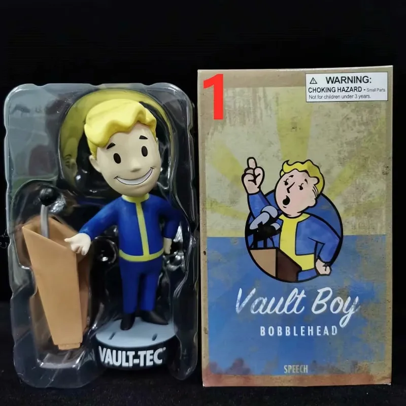 7 قطعة مجموعة Vault Boy Bobblehead (الجيل 1/2/3) ديكور السيارة شخصية الحركة نموذج ديكور لطيف هدية المهرجان