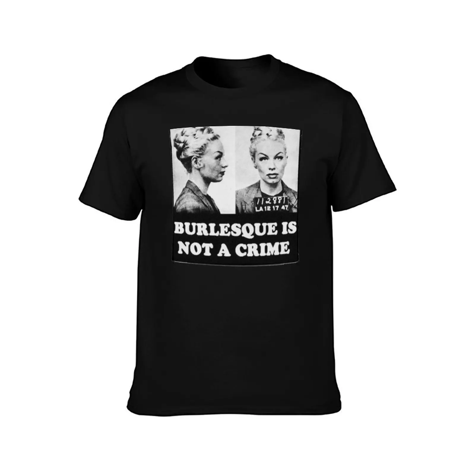 Burlesque Mugshot T-Shirt Graphic Print Short Sleeve T-Shirt