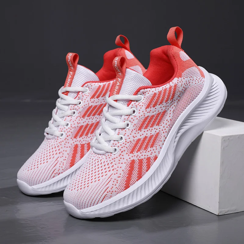 

High Quality Fashion White Sneakers Women Mesh Breathable Casual Running Sports Shoes Walking Shoe Platform Sneakers Women Shoes