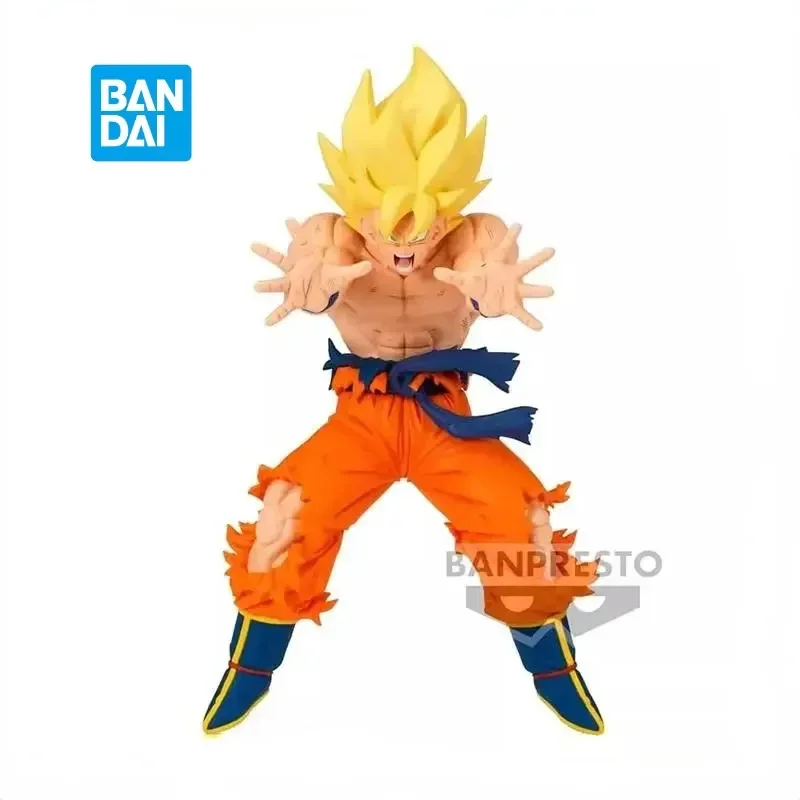 En Stock Bandai Banpresto Dragon Ball Z fabricantes de partidos Super Saiyan Son Goku figura de Anime modelo adornos coleccionables juguetes regalos