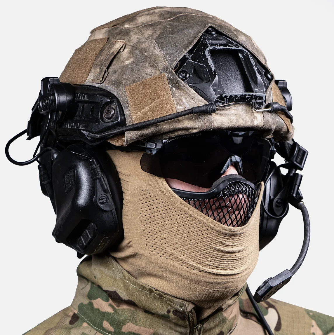 Tactical Airsoft Steel Mesh Balaclava Full Face Mask Breathable Neck Gaiter Headgear for Paintball Hunting CS Cycling Training