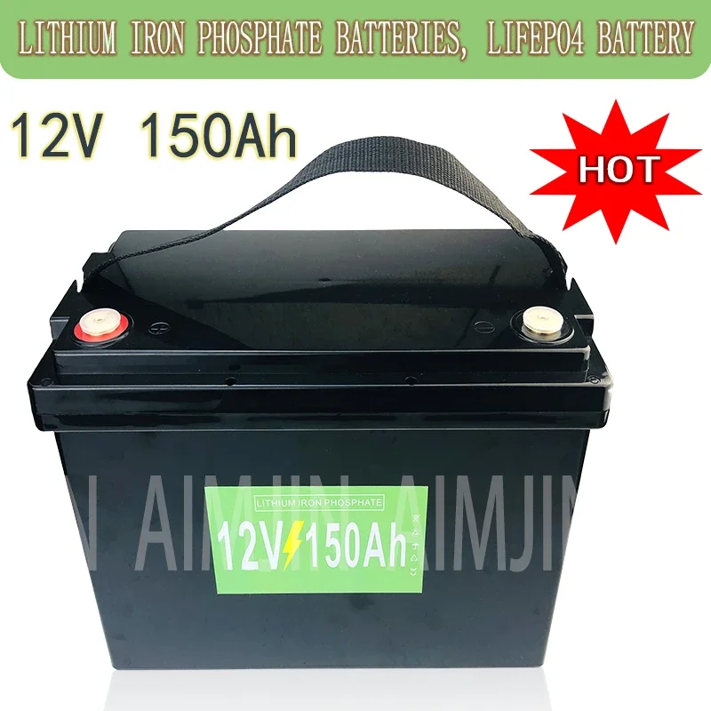 12V 150Ah 12.8V LiFePO4 Lithium Iron Phosphate Battery Pack Built-in BMS For Replacing Most of Backup Power Home Energy Storage