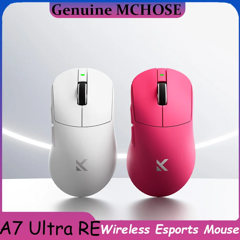 

Mchose A7 Ultra RE Gaming Mouse Tri Mode Wireless Mouse Dual 8K Polling 42,000 DPI Ergonomic Lightweight 500mAh Battery 20000FPS