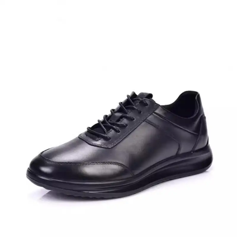 

Casual Leather Men's oes Spring Commute Low-Top Soft Bot Breathable Lightweight Busin Tied Sneakers Faionable Flat ...