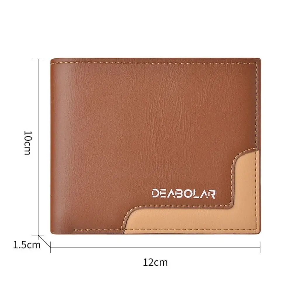 Neue PU Leder männer Brieftasche Schwarz Kaffee Multi-slot Kurze Geldbörse Große Kapazität Karte Halter Brieftasche Männer männlichen