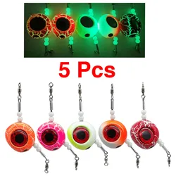 Glow Jig Lure 5 Pcs Steel Wire Link Jig Bait 60g 80g 100g 120g 150g 200g 250g 300g Slider Vibrating Bait Fishing Accessories