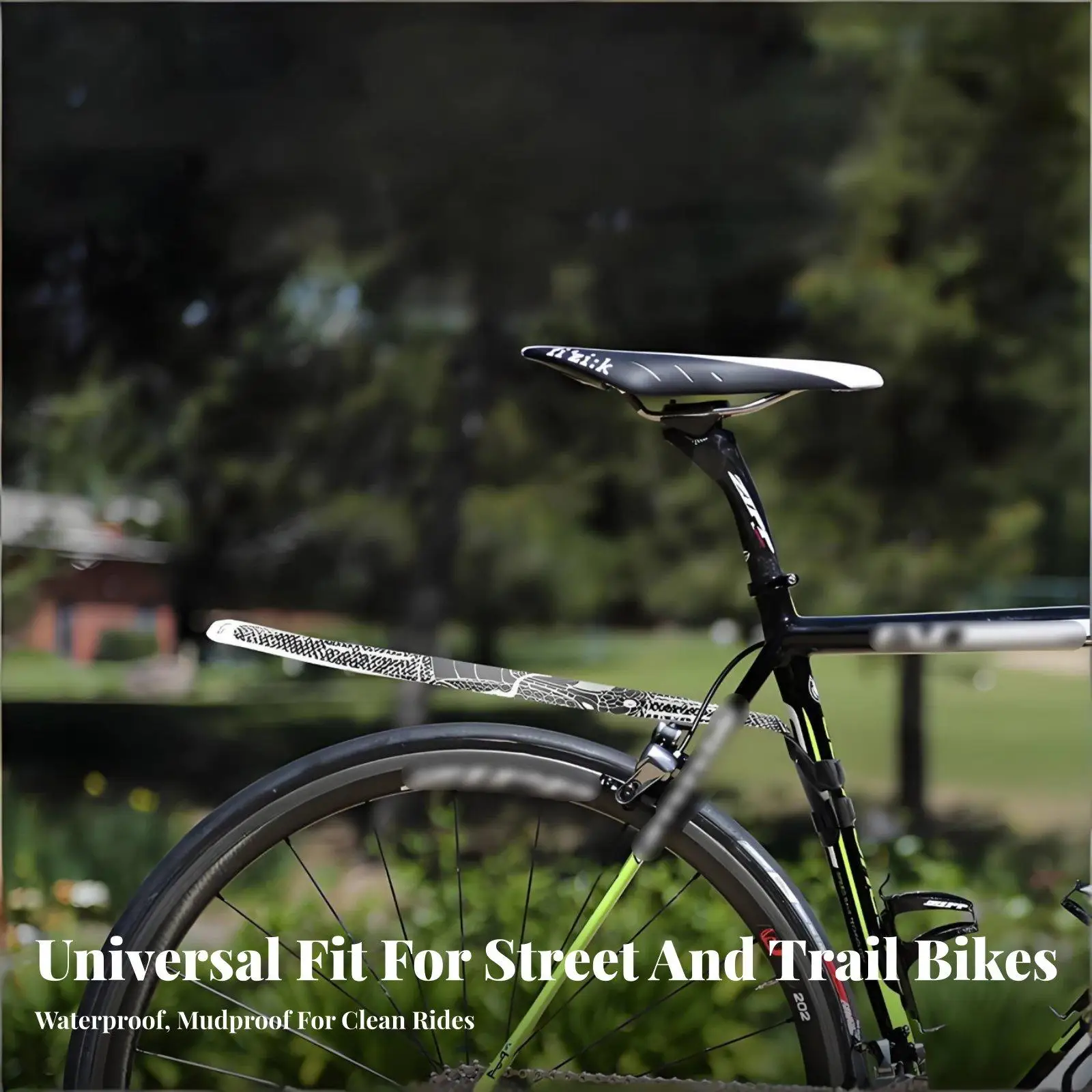 Universal Bike Rear Mudguard with Hook Loop Strap for Mountain Gravel Road Bicycle Protection