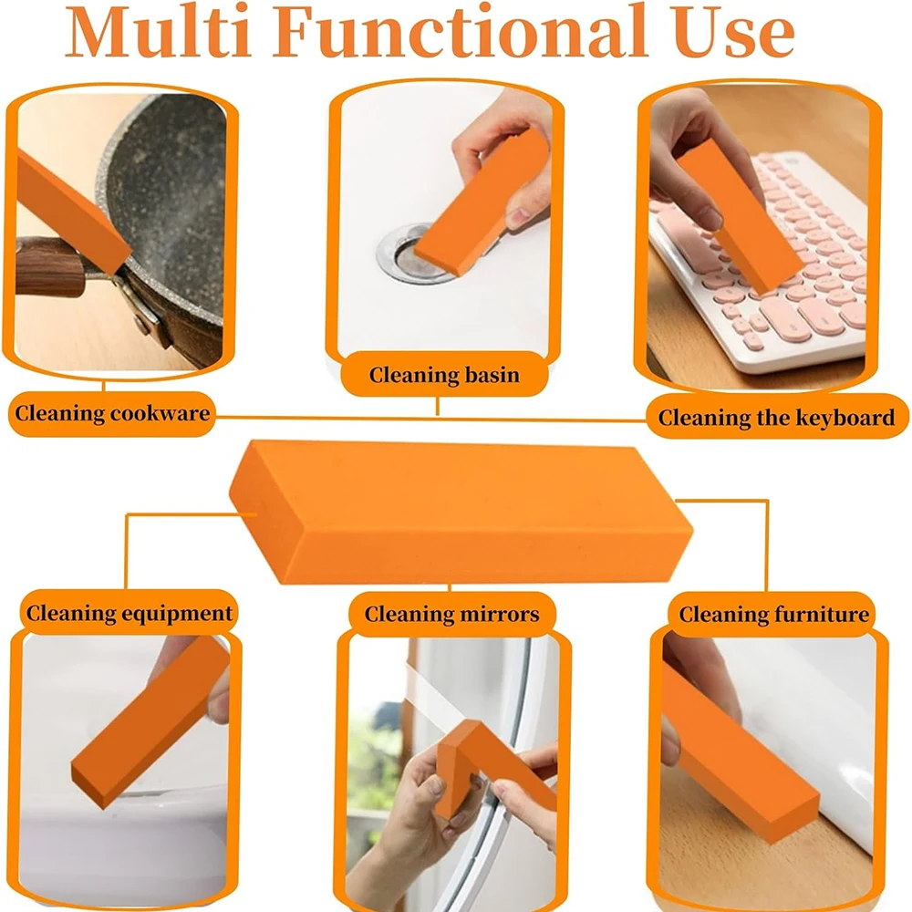1 Piece of Cleaning Eraser, Bathroom Glass Rust Remover, Rubber Eraser, Household Kitchen Cleaning Tool, Pot Scale Rust Removal Brush
