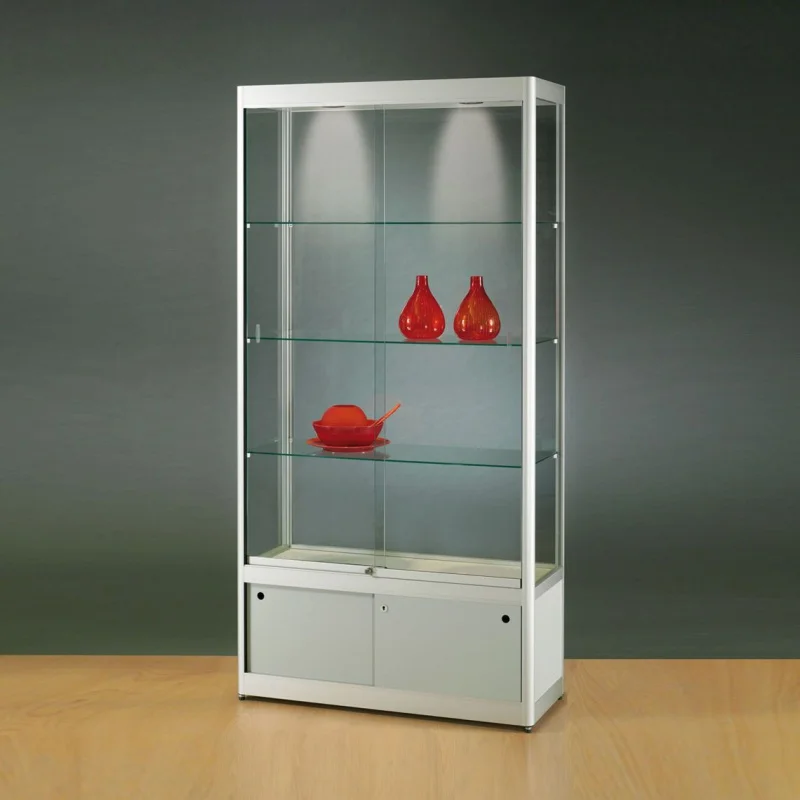 Custom high quality melamine glass display cabinet