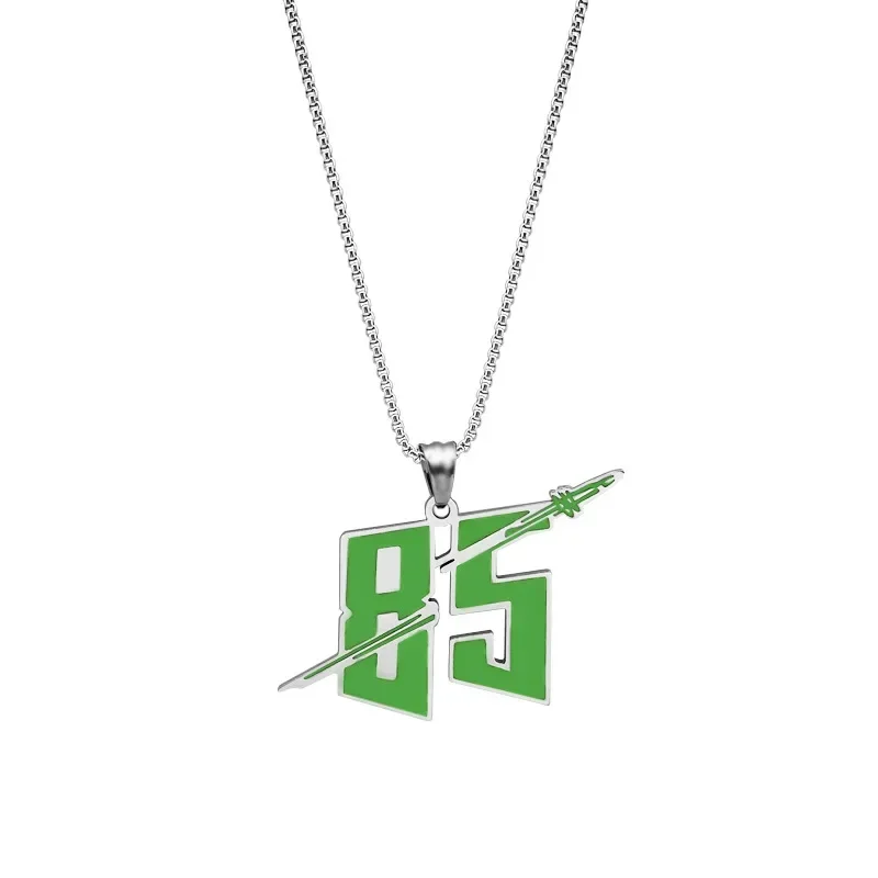

Wang Yi Bo Necklace 85 Number Pendant Men Women Unisex Personalized Hip Hop Steel Fashion Jewelry Titanium