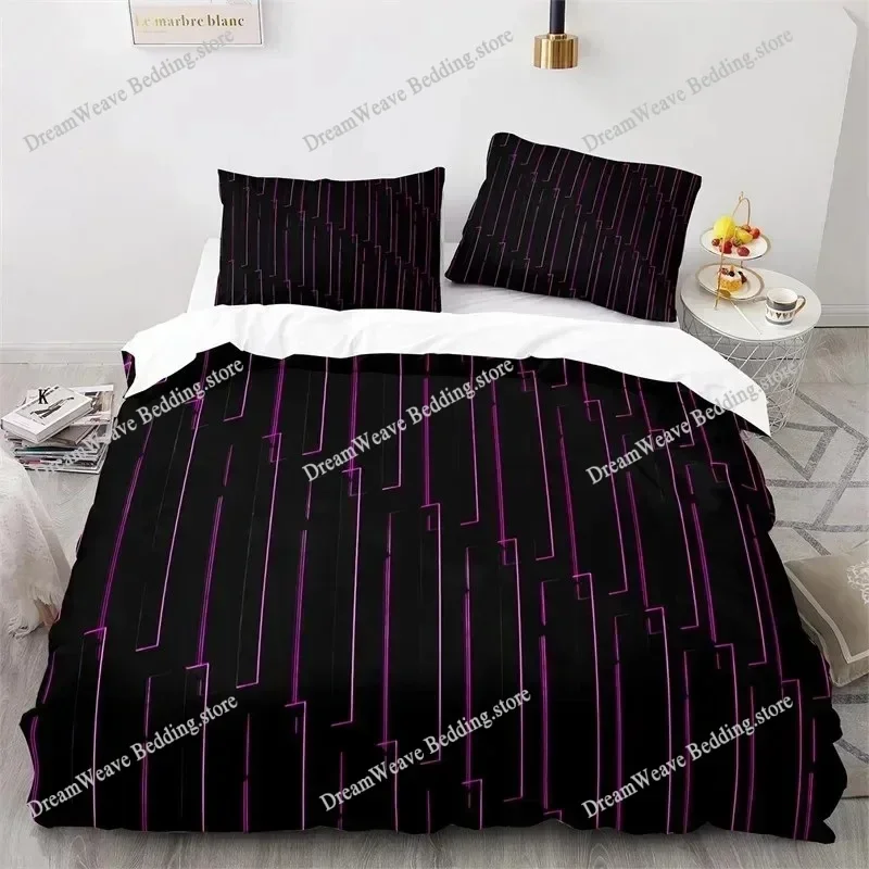 Colorful Geometric Duvet Cover Set Psychedelic Swirl 3D Bedding Set King Queen for Kids Adults Microfiber Abstract Quilt CoverFQ