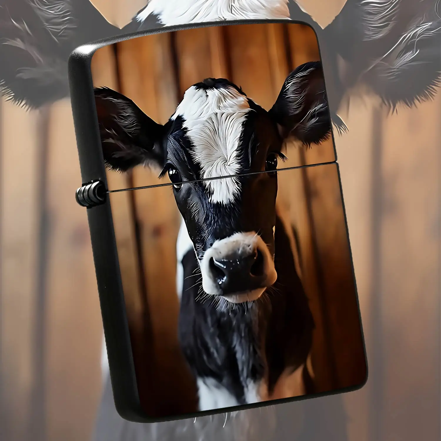 Adorable Holstein Calf Print Portable Igniter, Ideal for Camping, Lighting Candles, Creating Cozy Vibe, Daily Outdoor Carry, Thoughtful Unique Holiday Gift, Durable Stylish Practical Item for Multiple Scenarios, Lovely D A Humorous And Inte