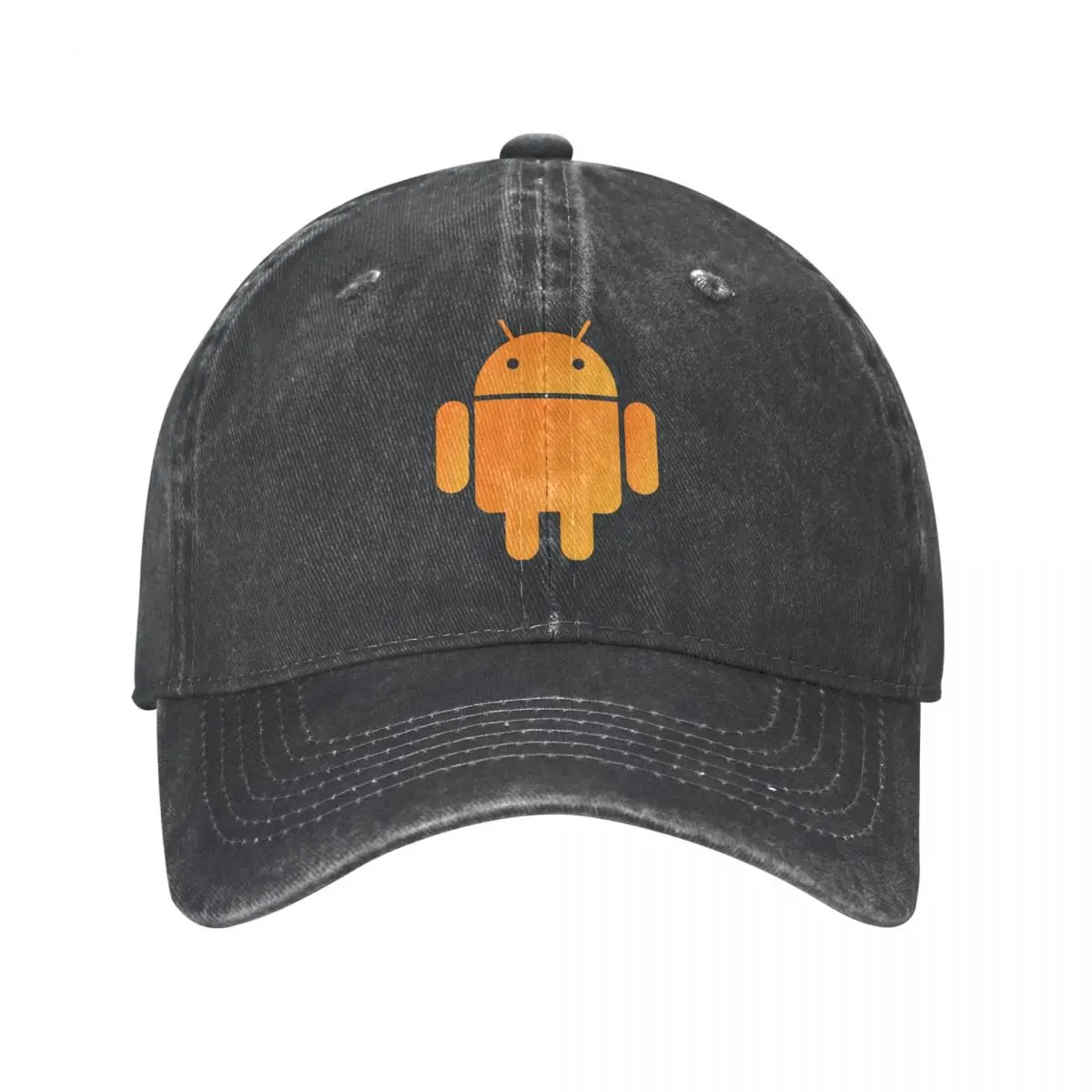 Topi bisbol sketsa Logo Droid Android Vintage untuk pria wanita topi Snapback Denim robek topi latihan luar ruangan