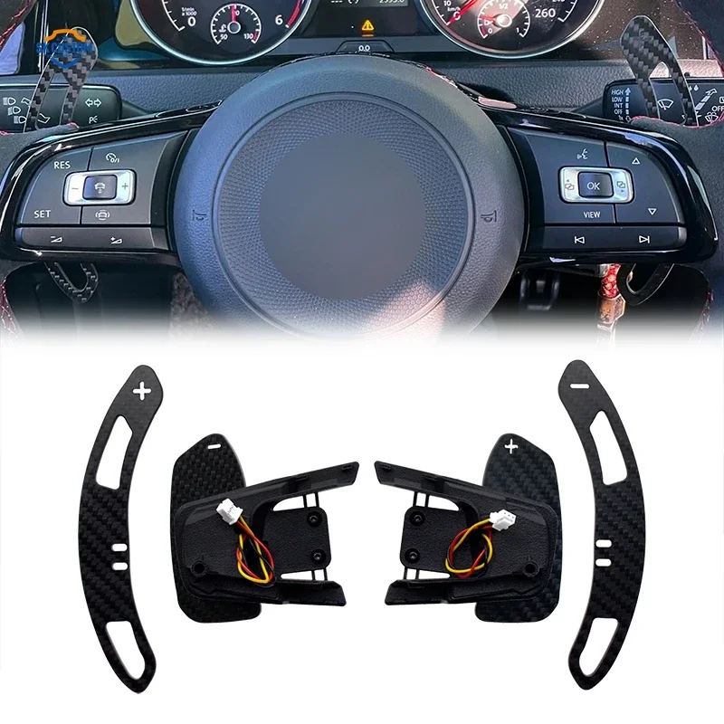 

Carbon Fiber Car Magnet Paddle Shifters For Golf 7 7.5GTI R GTS GTI