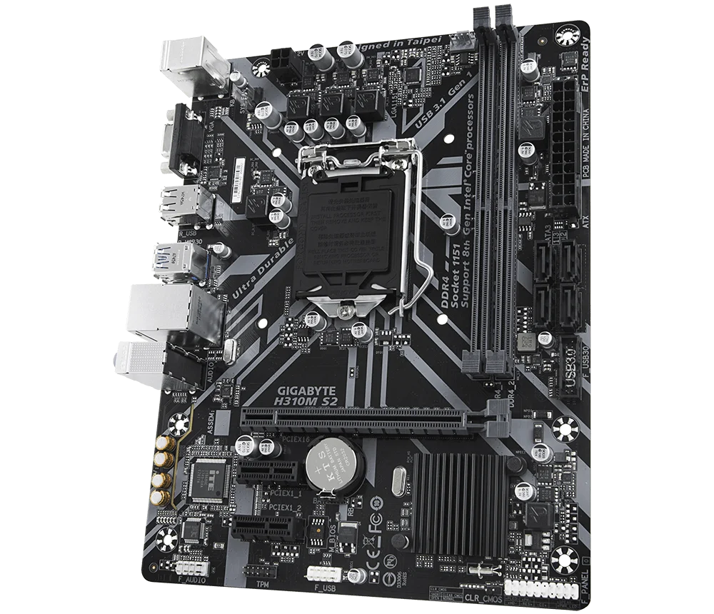 Imagem -03 - Nova Gigabyte Prime H310m s2 Placa-mãe Suporta Intel Lga1151 Ddr4 2666mhz Sata 6gbps