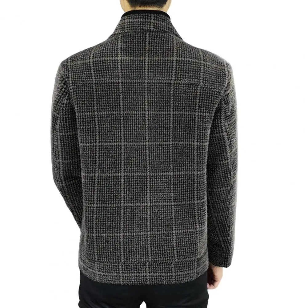 

Мужское клетчатое пальто, зимняя куртка для мужчин, роскошная дизайнерская одежда высокого качества, модная однобортная утепленная верхняя одежда 2025 года