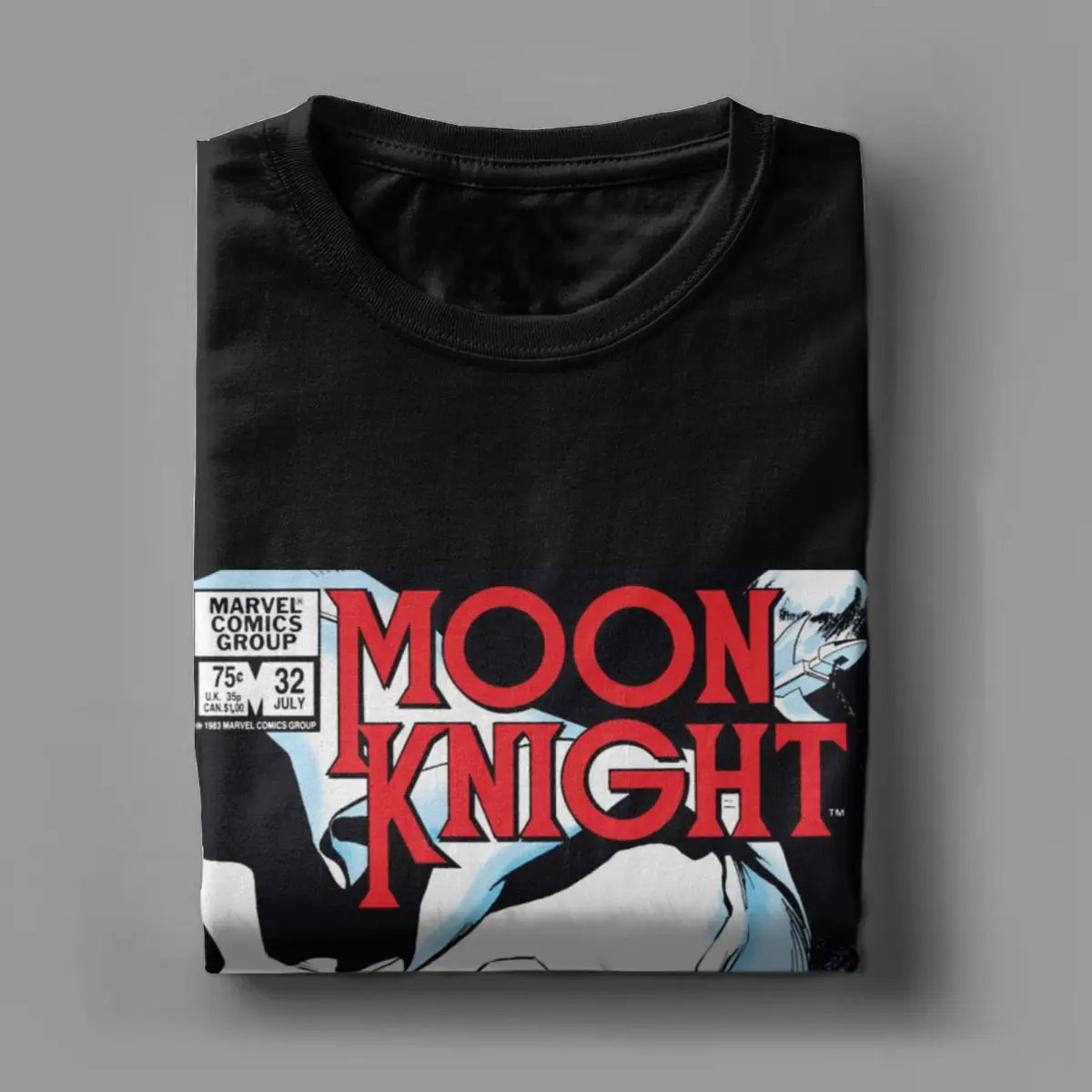 Casual Comic Marvel Moon Knight T-Shirt for Men Women O Neck 100% Cotton T Shirt Disney Short Sleeve Tee Shirt 4XL 5XL Clothes