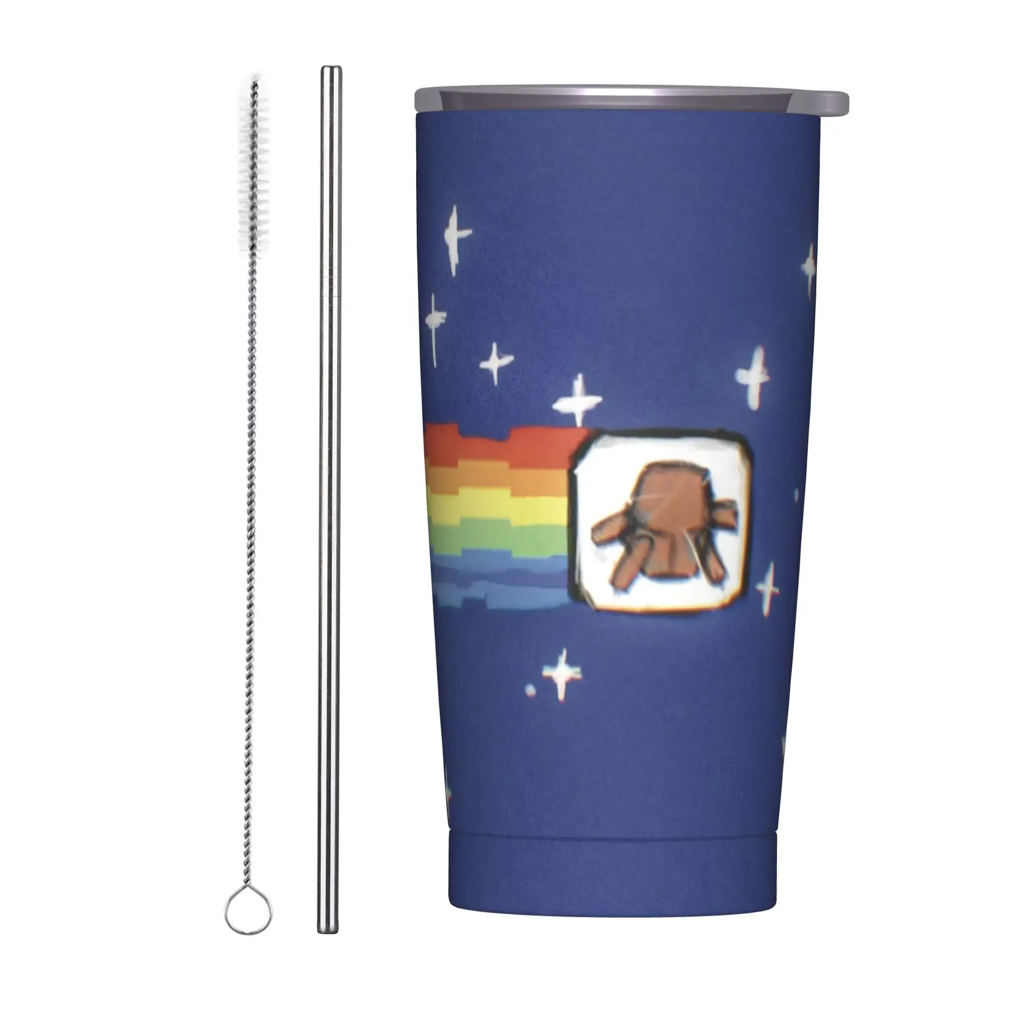 Rainbow Rockys Project Hail Mary Insulated Tumbler with Straws Ryland Grace Stainless Steel Coffee Mugs Cold Drinks Cups, 20oz