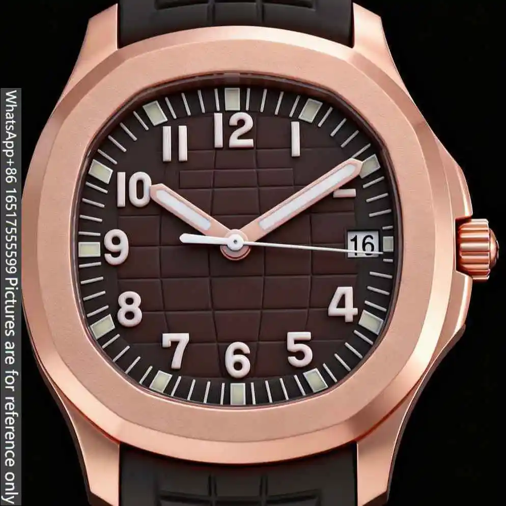 2026 Men Automatic Mechanical Watches Black Blue Rubber Rose Gold 904L Steel 40mm