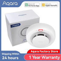 Original Aqara Smoke Detector Sensor Fire Alarm Monitor Zigbee 3.0 Sound Alert Smart Home Security Work With Mi Home Homekit APP