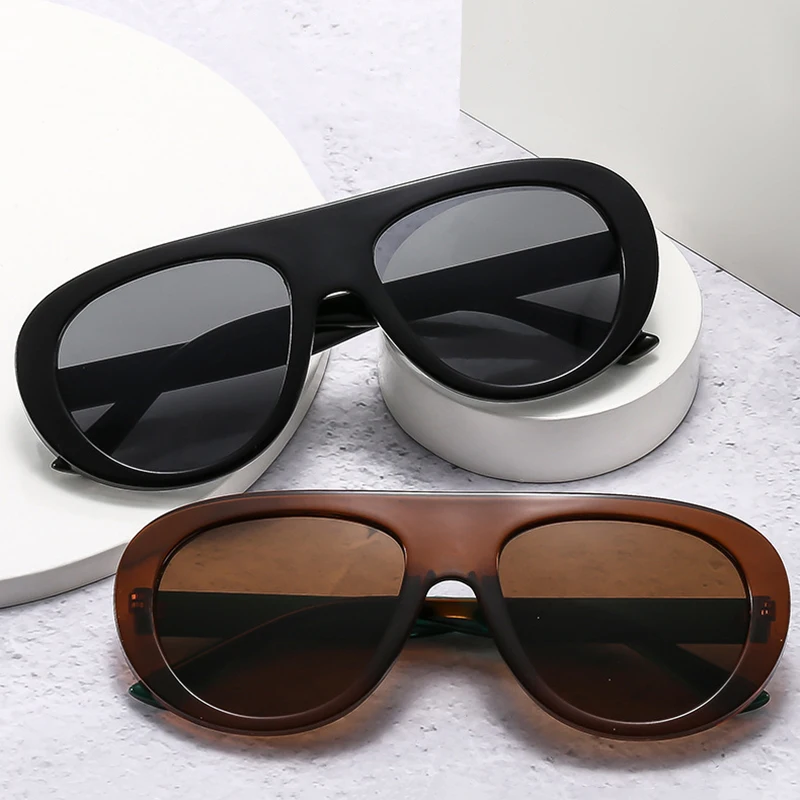 SO&EI Vintage Pilot Women Sunglasses Fashion Leopard Candy Color Shades UV400 Men Trending Punk Sun Glasses
