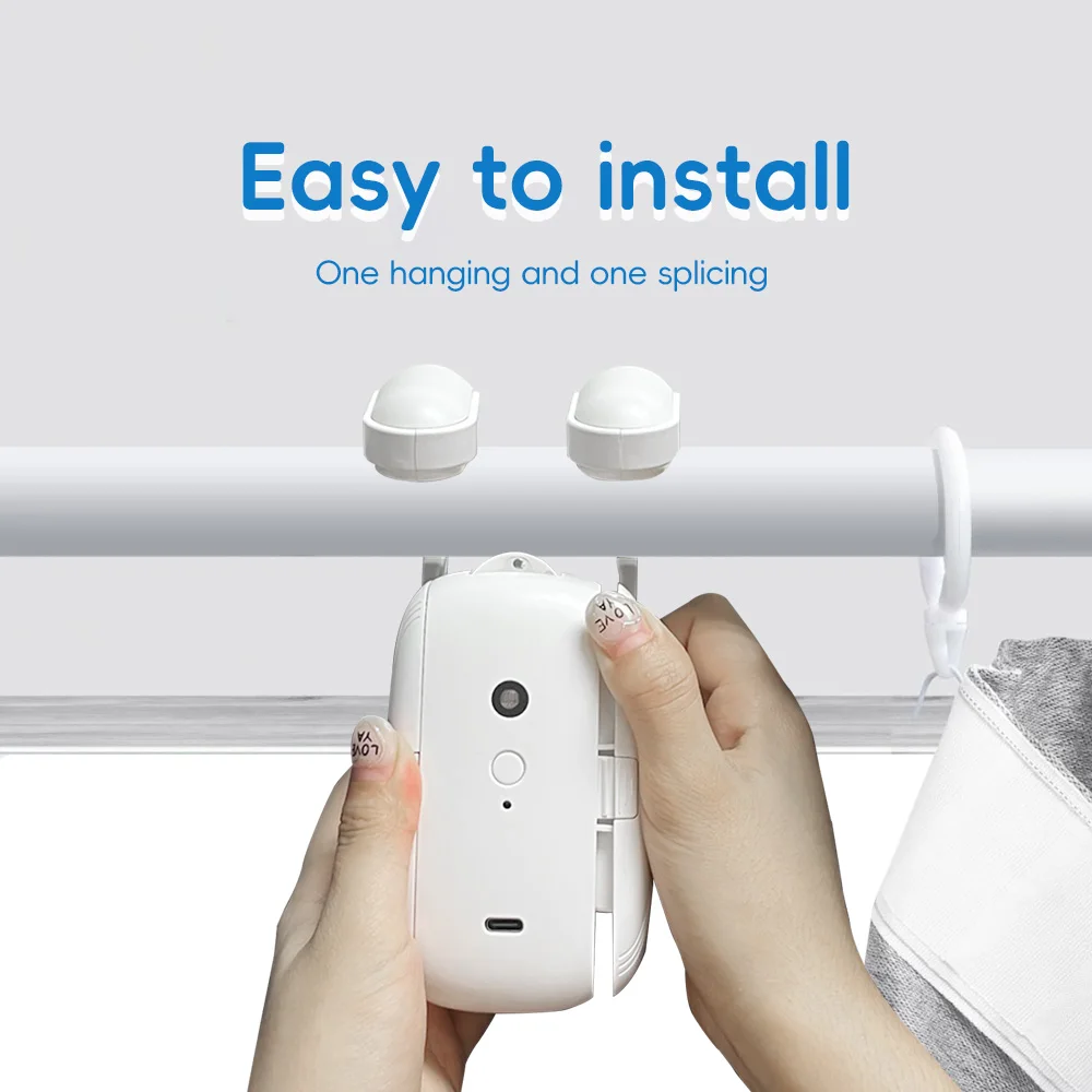 Smart Curtain Motor Remote Button Control Tuya Automatic Roman rod Track Motor Curtain Robot Automatic Curtain Opener