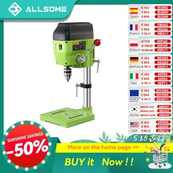 ALLSOME High Variable Speed Bench Drill Press 480W Drilling Machine Drilling Chuck 1-10mm For DIY Wood Metal Electric Tools
