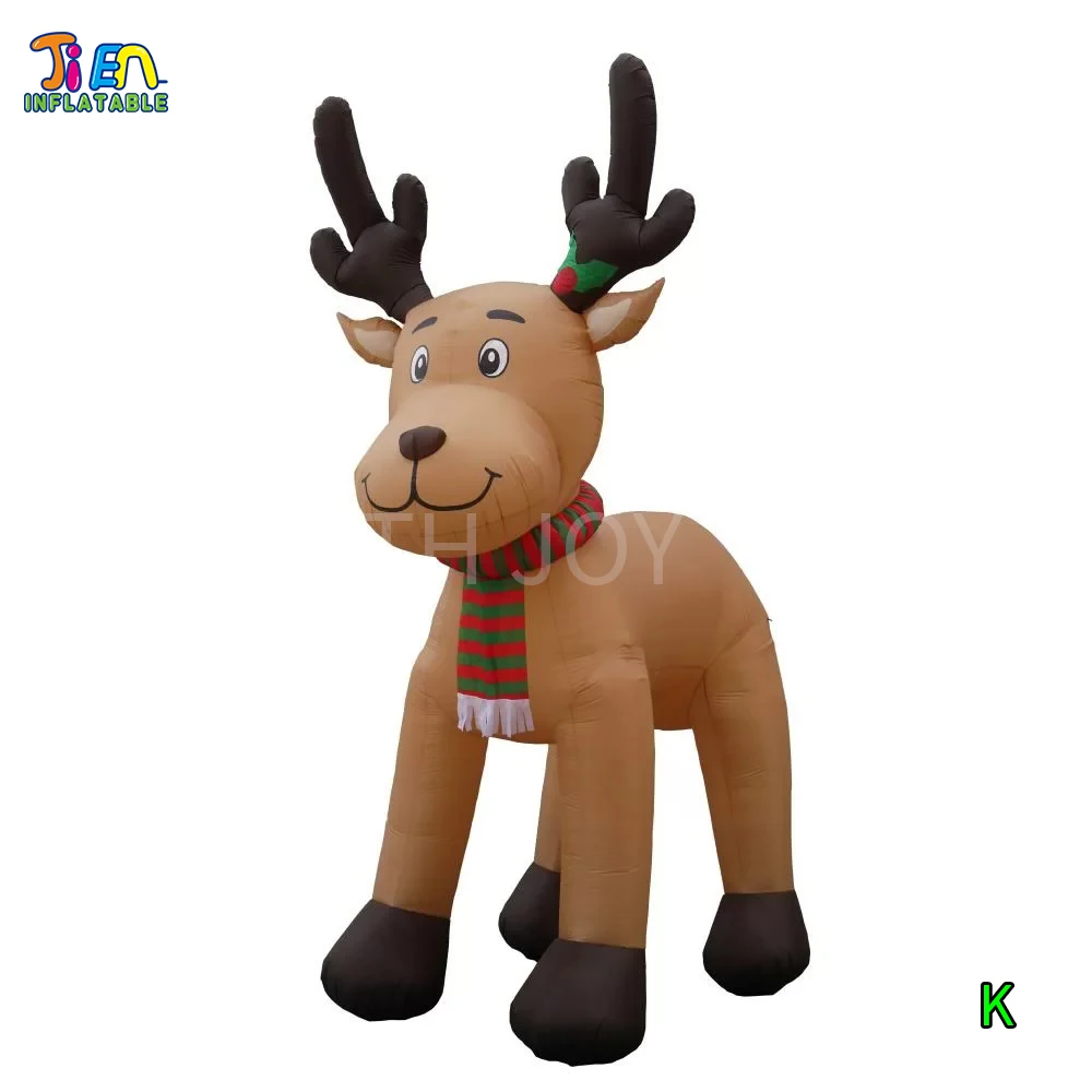 Fast Ship 4m/6m/8m Giant Inflatable Reindeer for Christmas Decoration Santa Claus Deer Elk Deer Replica for Sale