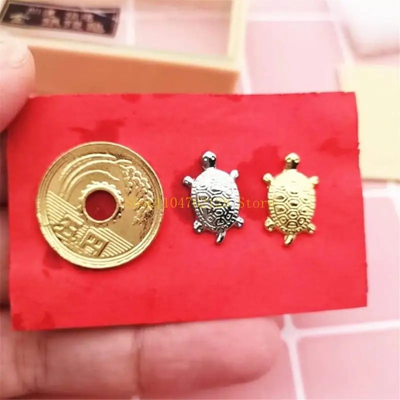 Lucky Turtles Decors Set with Gold and Silver Alloy Tabletop Accent Collectible best sale