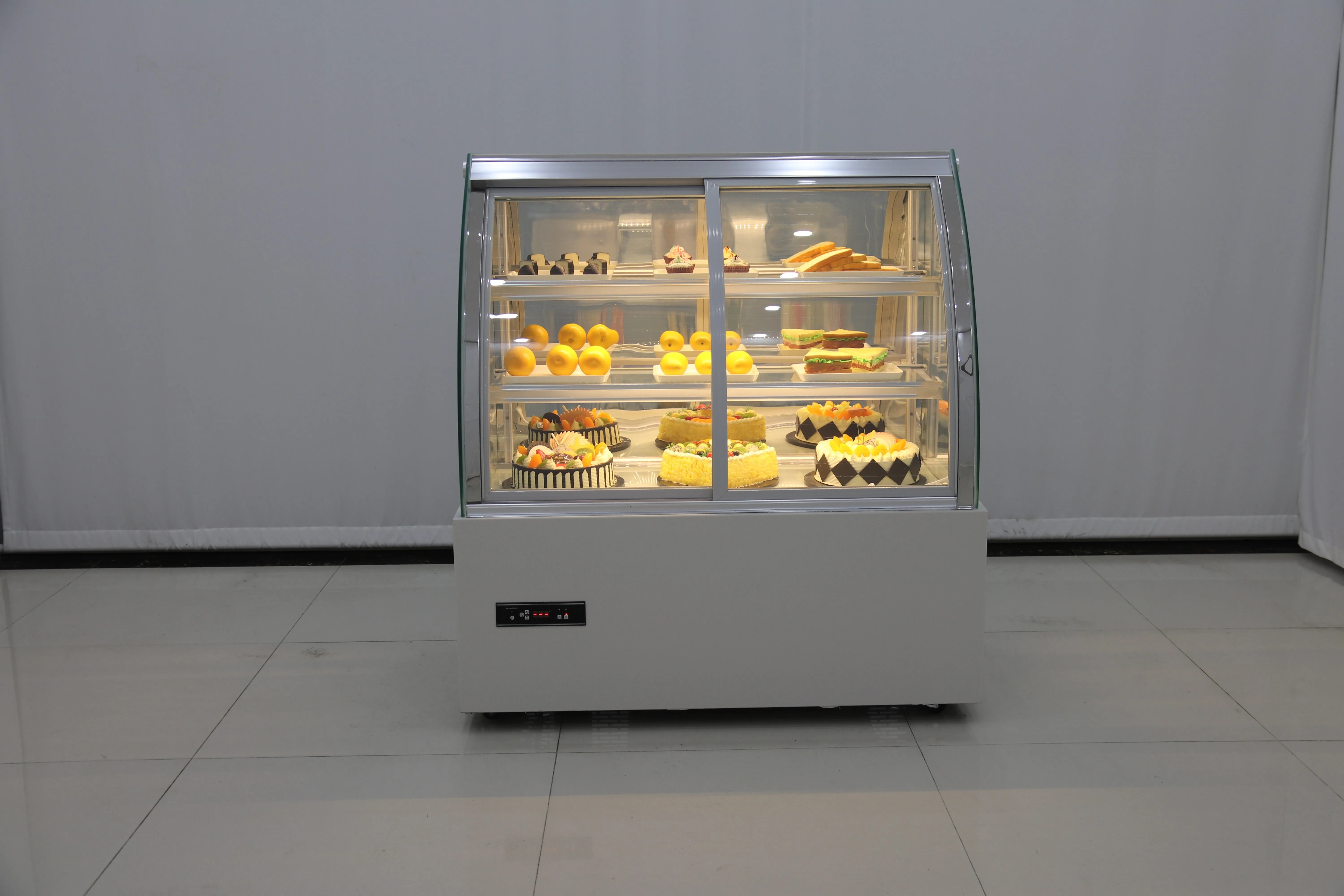 white right angle Cake Showcase cake chiller patisserie showcase cake display refrigerator