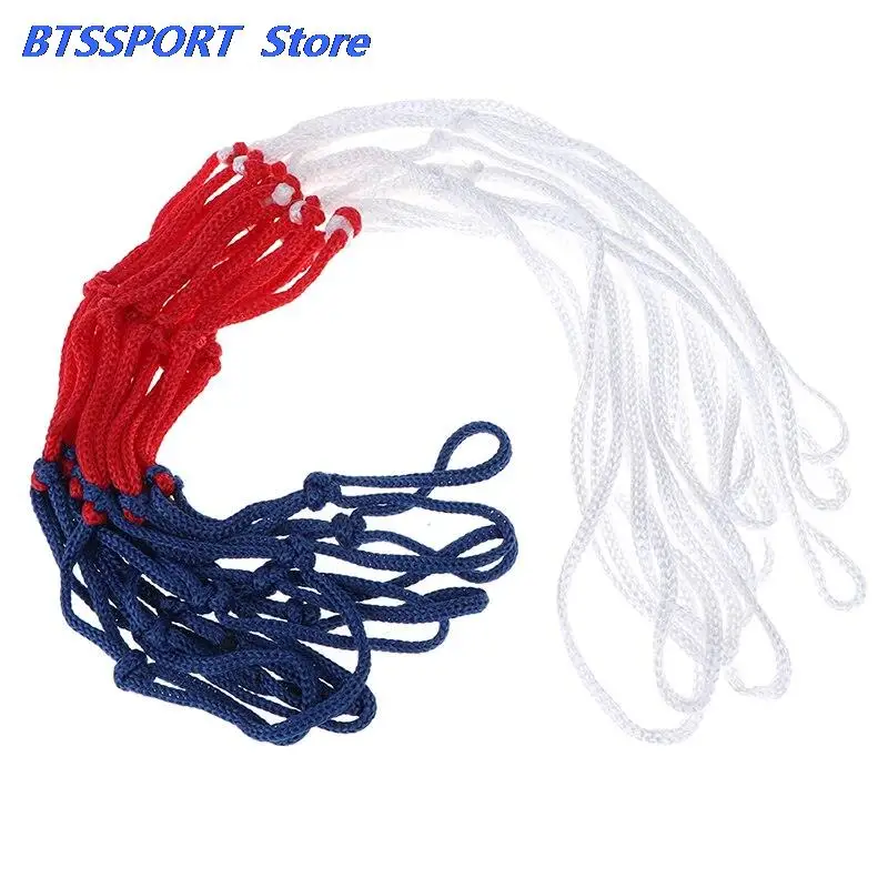 Standaard Basketbal Netto Duurzaam Nylon Dikke Draad Drie Kleur Universele Basketbal Netto Mesh Vervanging