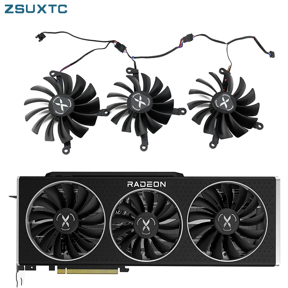 

95MM CF1015U12D 87MM CF9015U12D 6800XT Video Card Fan For XFX Speedster MERC 319 AMD Radeon RX 6800 6800XT V1 GPU Cooling Fan