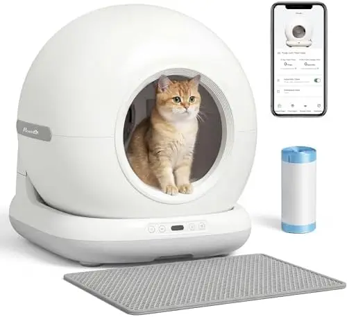 Automatic Cat Litter Box for Multiple Cats 72L App Control | Self Cleaning Litter Box, 2.4G Wifi, Odor & Noise Control