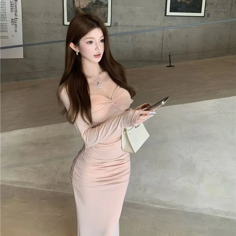 Fashionable Three-Piece Set Women's Summer Autumn Knitted Cardigan Strap Fish Tail  Skirt Ensemble Elegant Vintage Style
