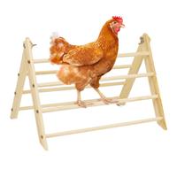 Chicken Perch Chicken Coop Roosting Bar Perch Wooden Portable Space-Saving Stand for Poultry Care Habitat Hens Backyard Chicks