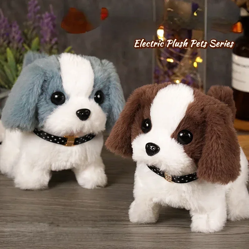 Puppy Electronic Interactive Dog,Electric Plush Simulation Teddy Corgi Dogs, Dog can Walk Bark Tail Wagging Ass Shaking