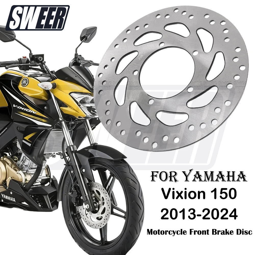 

Motorcycle Front Brake Float Disc Caliper 5 Hole Compatible with Yamaha Vixion 150 Original Replace 240MM Disc Brake Pad