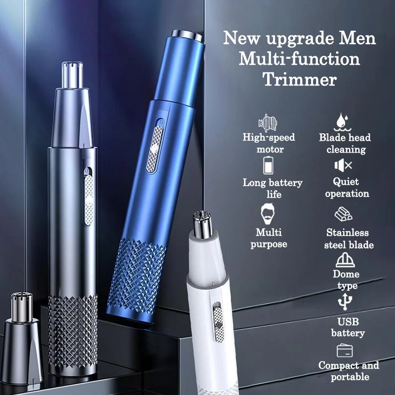 Nose hair trimmer USB charging Brand new high-quality electric portable men\'s mini nose hair trimmer Multi-function shaver