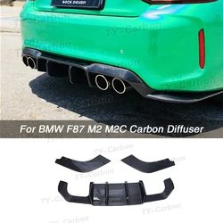 Real Carbon Fiber Car Racing Rear Bumper Diffuser Lip Spoiler for BMW 2 Series F87 M2 M2C 2016 -2020 Bumper Bodykit V Style FRP