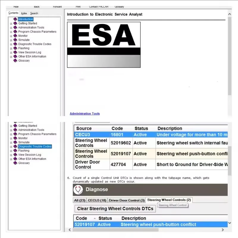 Diagnostic With 2024 Full SW Flash Files & keygen UNLOCK for Paccar Electronic Service Analyst ESA 5.7+5.6 Truck