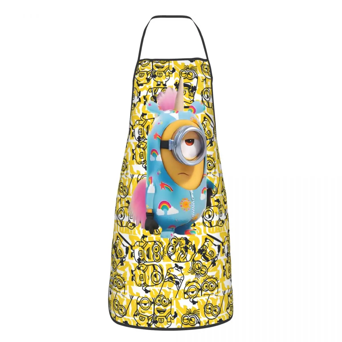 

Забавный фартук нагрудник M-Miniones с рисунком манги для мужчин и женщин, унисекс, кухонный шеф-повар, милый стол, кухня для приготовления пищи, выпечки, садоводства