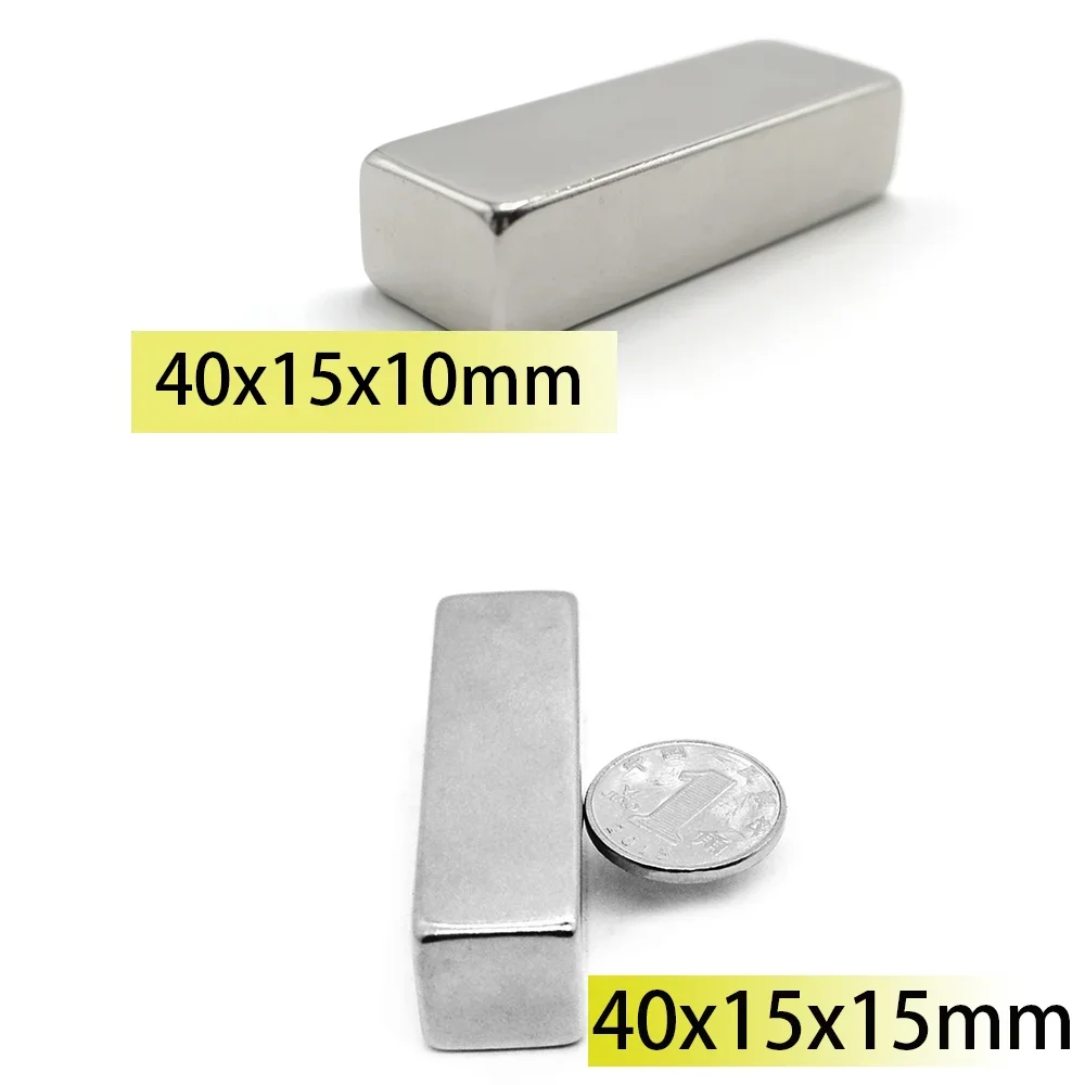 

N35 40x15x10 40x15x15 Rectangle 40x15 Square Neodymium Bar Block Very Strong Magnets Customised Search Magnetic Bar Ndfeb