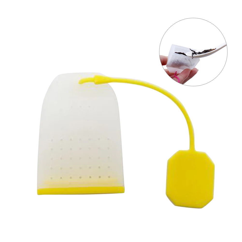 

Silicone Reusable Tea Bag Tea Infuser Strainer Loose Leaf Filters Steeper for Tea Cups Mugs Teapots (Yellow)
