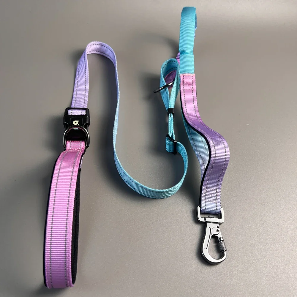 Stretchable dog walking rope, optional waist bag, hands-free running leash, explosion-proof punch  for medium and large dogs
