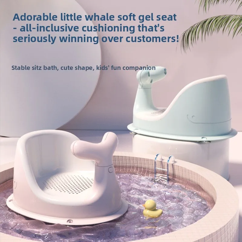 

Upgraded Baby Bath Anti-Fall Seat - Infant Shower Stool for Toddlers, Non-Slip Safe Bath Bed, Comfortable Back-Support.