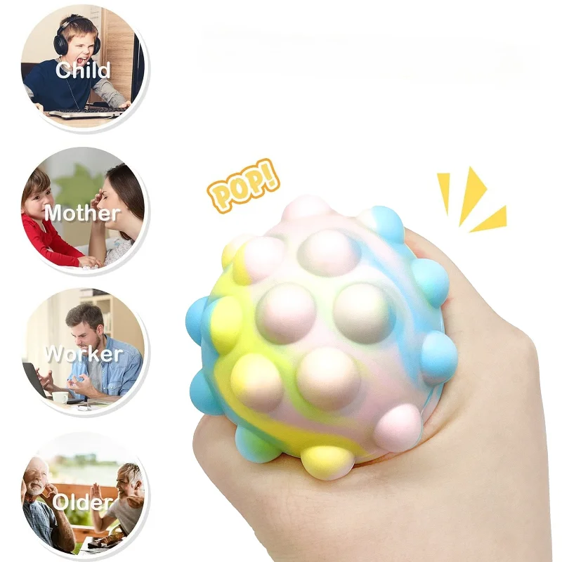 Cartoon Squeeze Spielzeug Silikon Auge Blase Ball Schlüsselbund Anhänger Neue Novely Spielzeug Zufällig Stil Stressabbau Spielzeug 1 stücke