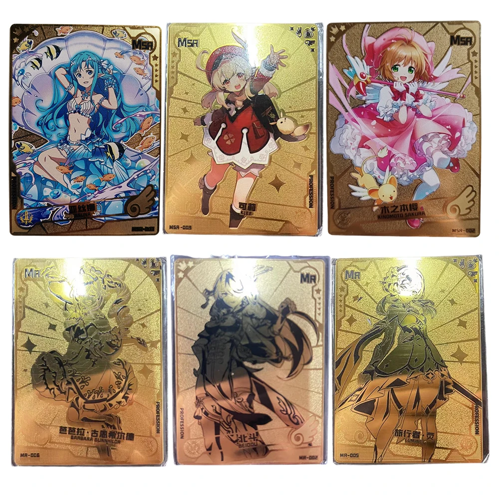 Anime Girl Party Msr Mr Rare Flash Card Mona Beidou Eris Rem Flash Card Genuine Game Collection Card Toy Gift