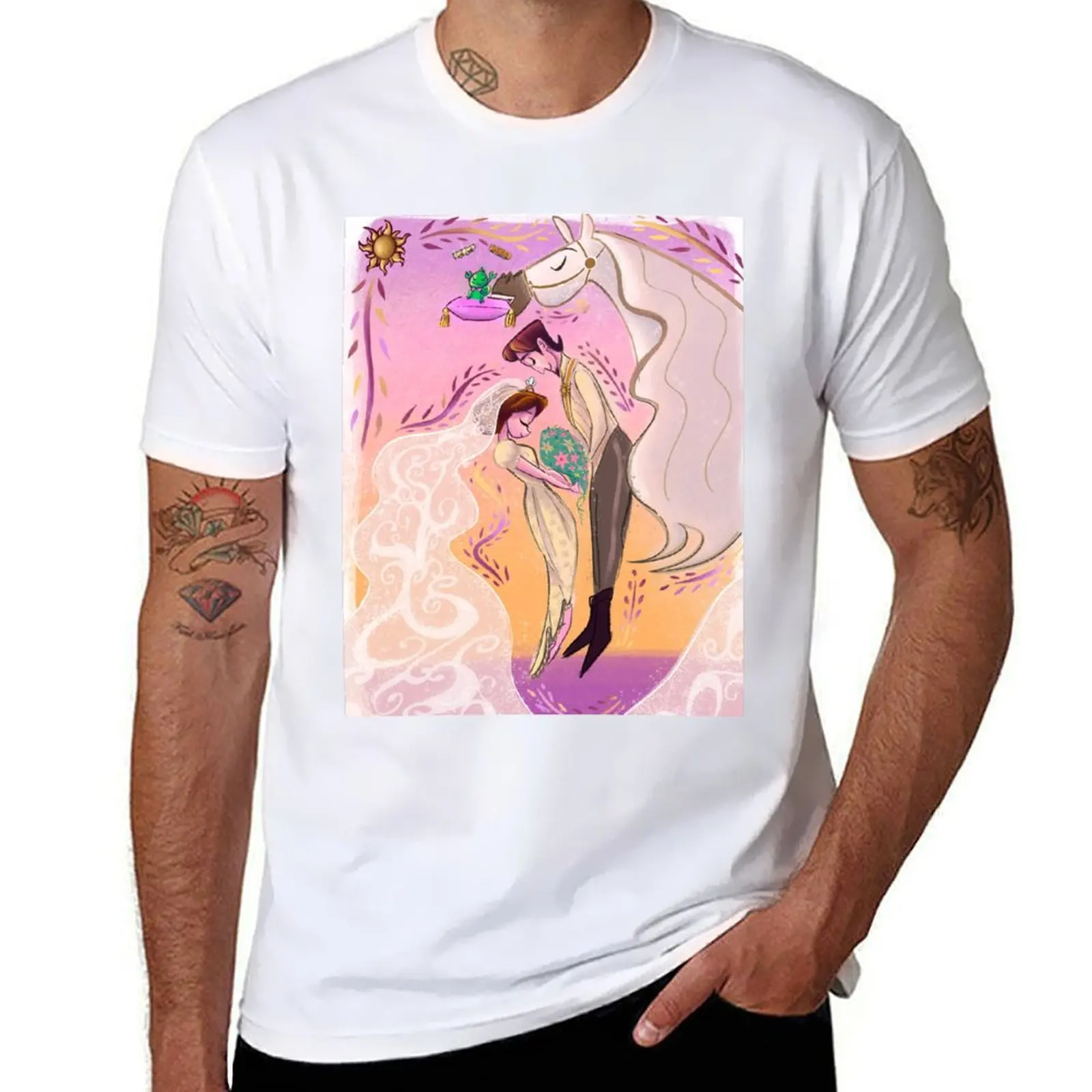 

Rapunzel Wedding T-Shirt Clothing Anime t-shirt t shirt for men